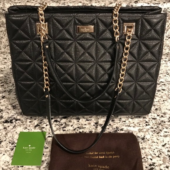 ✨SOLD!✨♠️Kate Spade NEW! Large Quilted Leather Bag - Picture 8 of 8